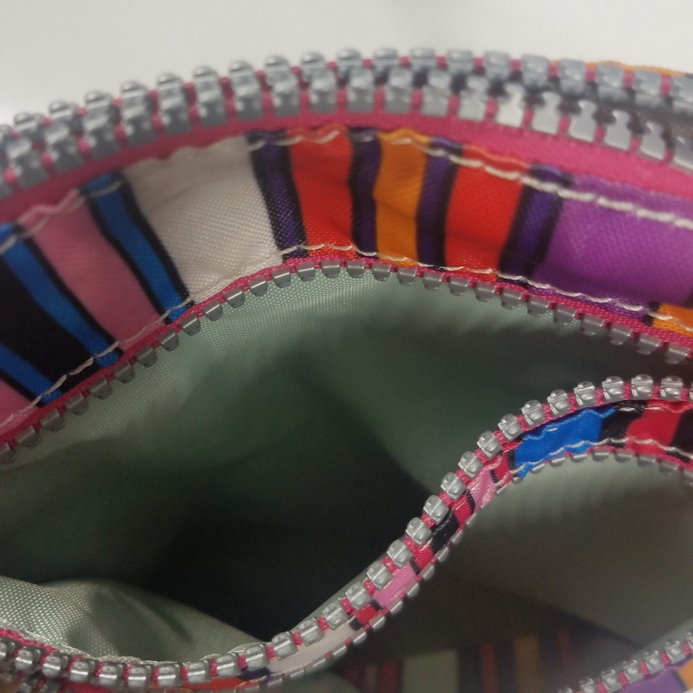 Kipling Striped Multicolored Crossbody Purse - image 6